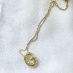 Gold tone (Letter) Initial Pendant Necklace